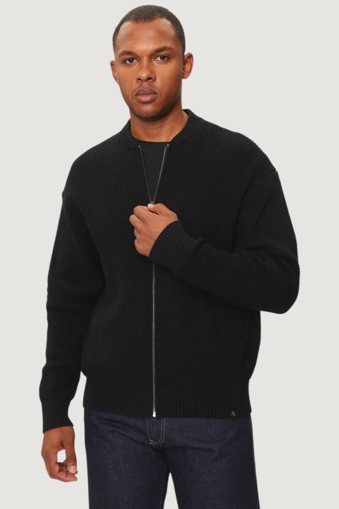 Maglione Calvin Klein CHUNKY TEXTURE SWEAT Nero