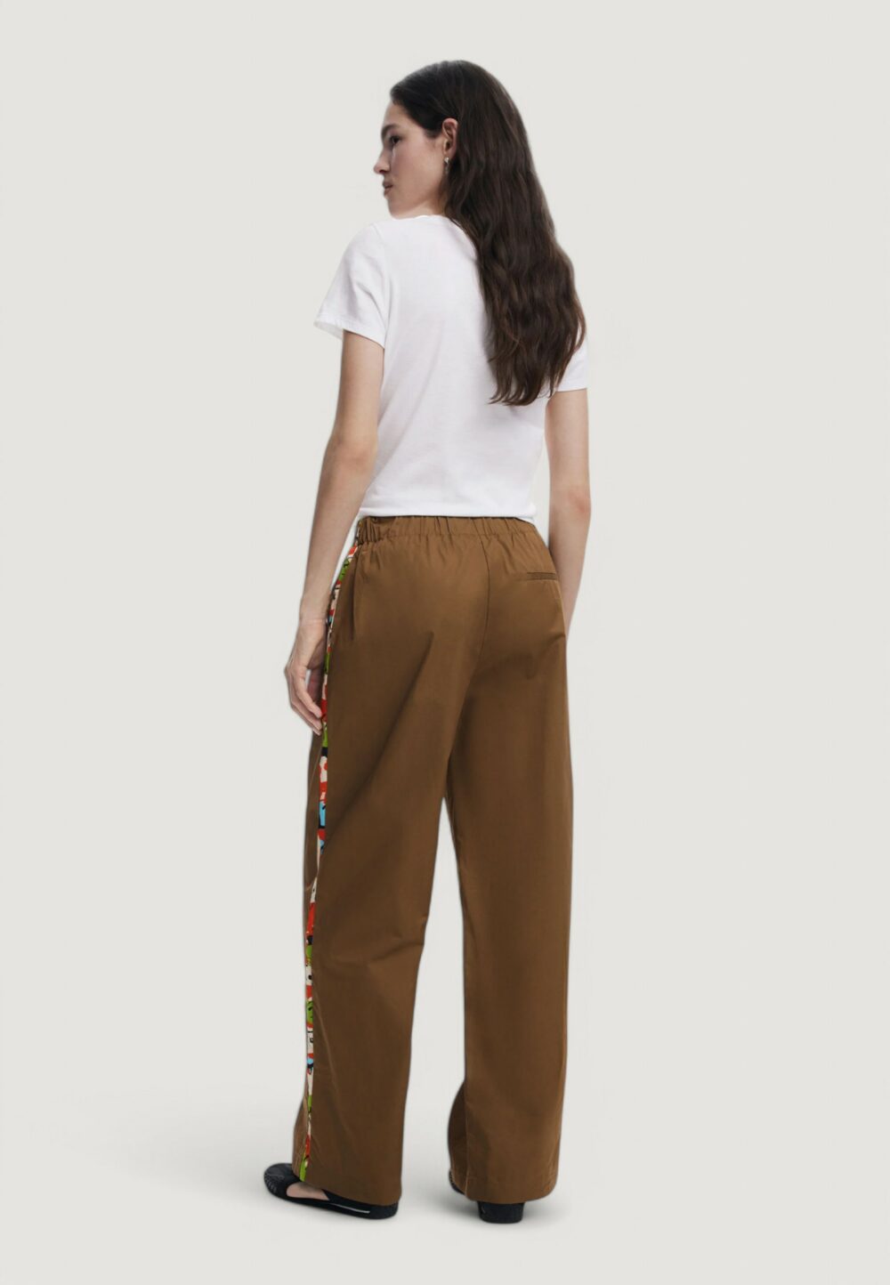 Pantaloni a palazzo Desigual PANT_PAISLEY_LACROIX Beige scuro - Foto 4