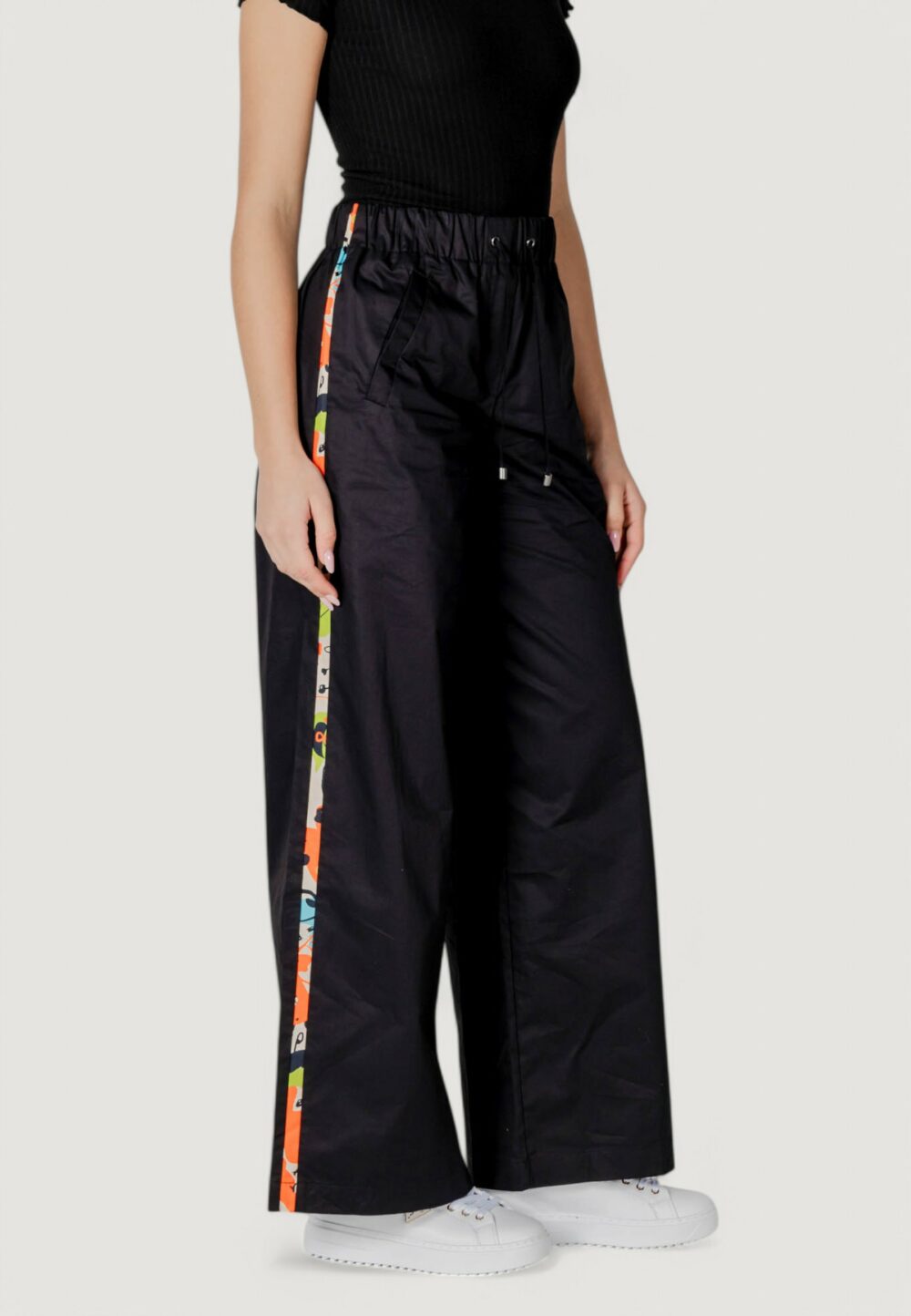 Pantaloni a palazzo Desigual PANT_PAISLEY_LACROIX Nero - Foto 3