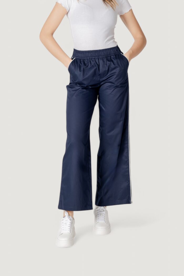 Pantaloni a palazzo Only Onlzora Mw Pull-Up Piping Pant Pnt Blue scuro