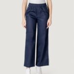 Pantaloni a palazzo Only Onlzora Mw Pull-Up Piping Pant Pnt Blue scuro - Foto 2