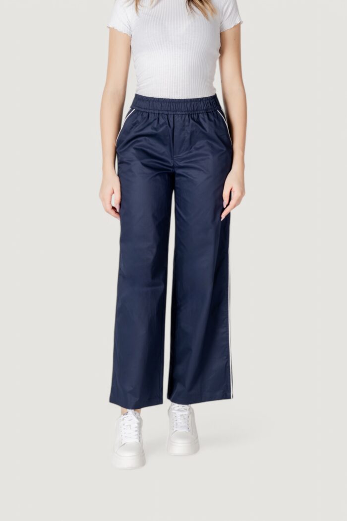 Pantaloni a palazzo Only Onlzora Mw Pull-Up Piping Pant Pnt Blue scuro