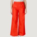 Pantaloni a palazzo Only Onlzora Mw Pull-Up Piping Pant Pnt Rosso - Foto 2