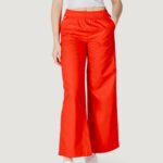 Pantaloni a palazzo Only Onlzora Mw Pull-Up Piping Pant Pnt Rosso - Foto 1