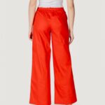 Pantaloni a palazzo Only Onlzora Mw Pull-Up Piping Pant Pnt Rosso - Foto 5