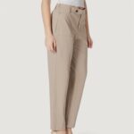 Pantaloni regular Street One Tapered Leg Punto di Roma Beige - Foto 3