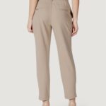 Pantaloni regular Street One Tapered Leg Punto di Roma Beige - Foto 4