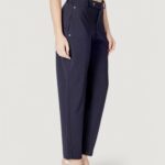 Pantaloni regular Street One Tapered Leg Punto di Roma Blue scuro - Foto 3