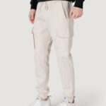 Pantaloni sportivi Antony Morato REGULAR FIT WITH LOGOED RUBBER FLAG Panna - Foto 2