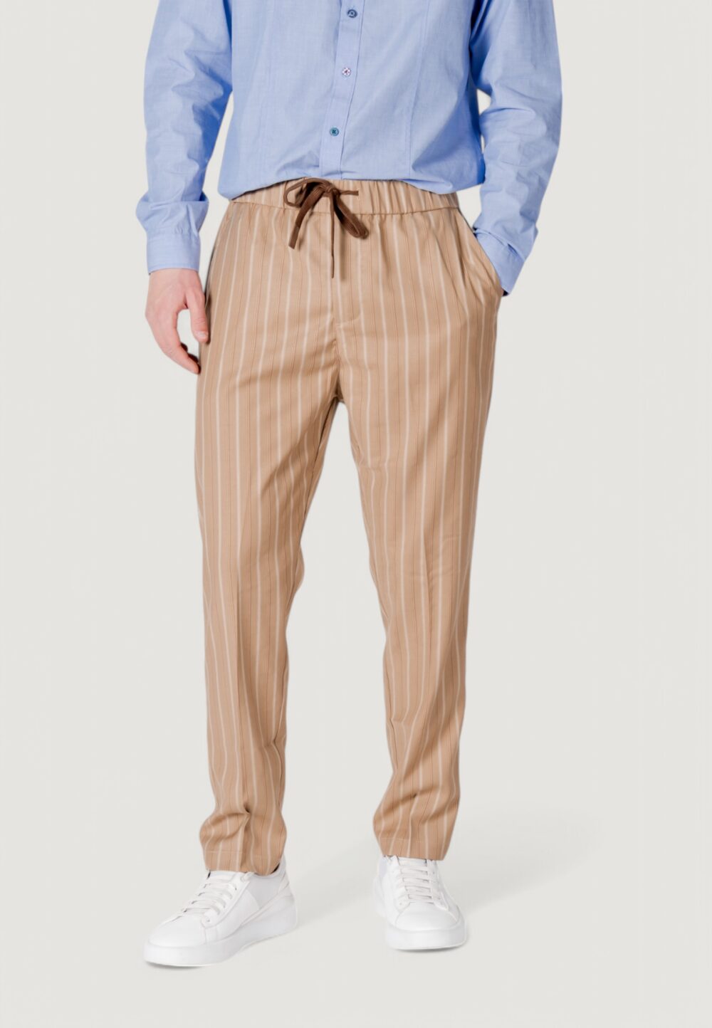 Pantaloni tapered Gianni Lupo  Beige - Foto 1