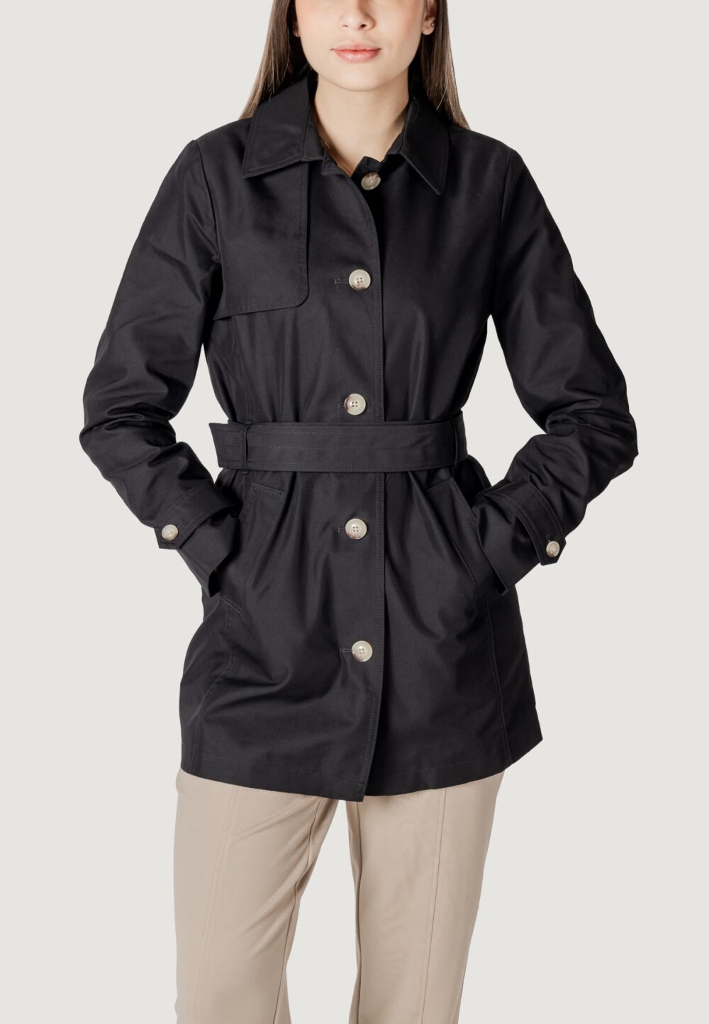 Parka Street One Mid Lenght Trenchcoat Nero - Foto 1