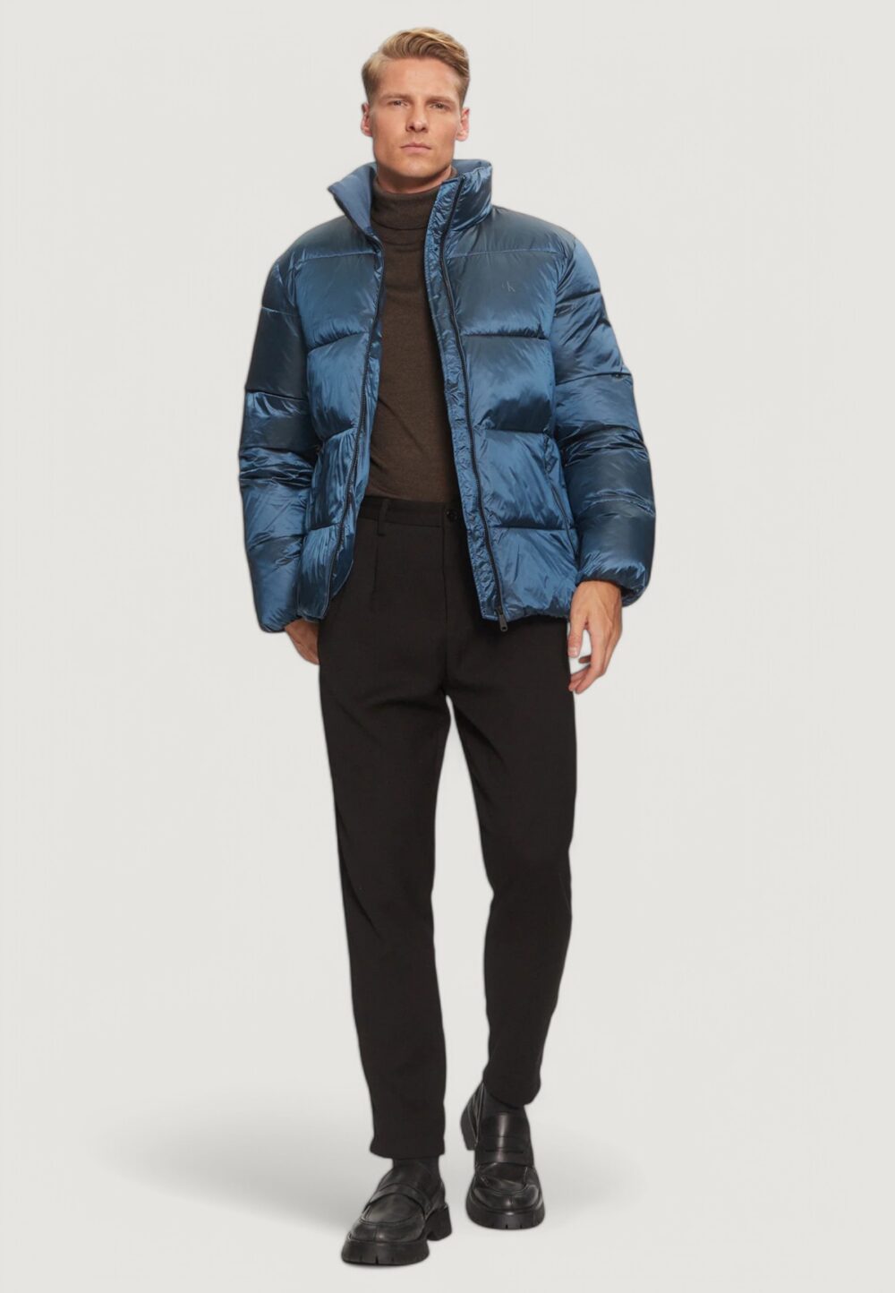 Piumino Calvin Klein Jeans TWO TONE PUFFER JACK Blu - Nero - Foto 3