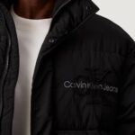 Piumino Calvin Klein Jeans CHENILLE PUFFER Nero - Foto 2