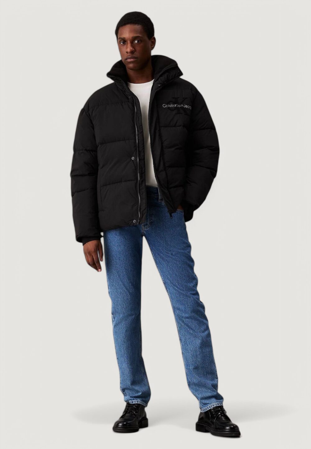 Piumino Calvin Klein Jeans CHENILLE PUFFER Nero - Foto 3