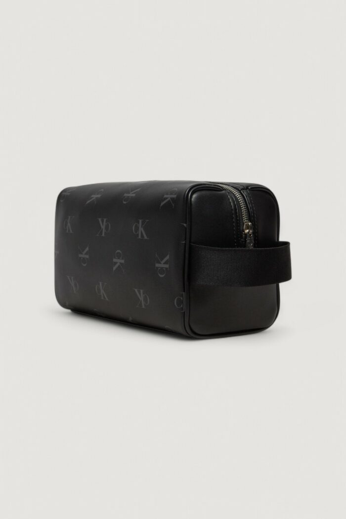 Pochette e beauty Calvin Klein AOP DOPP KIT Nero