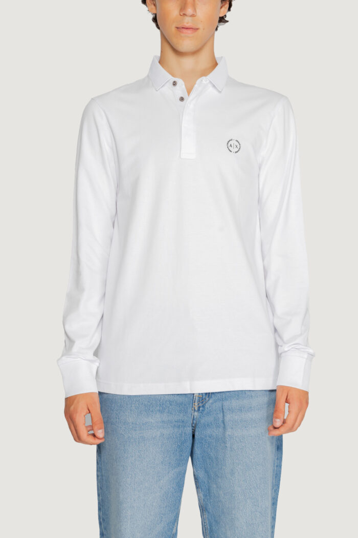 Polo manica lunga Armani Exchange  Bianco – 8NZF79 ZJ81Z