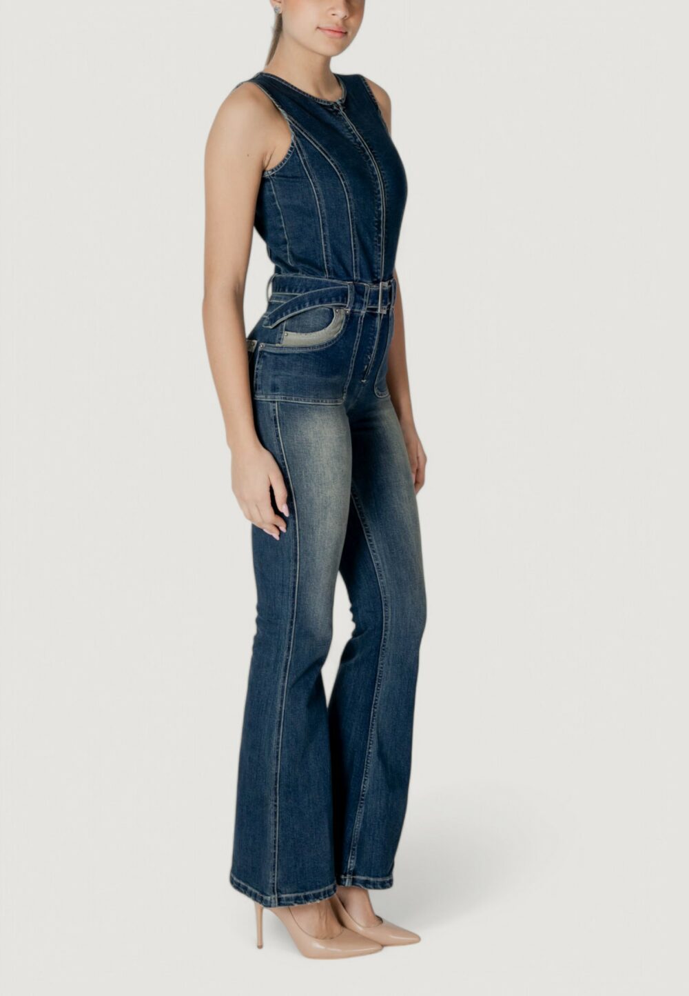 Salopette pantaloni Desigual DENIM_CARRINGTON Blue Denim Scuro - Foto 3