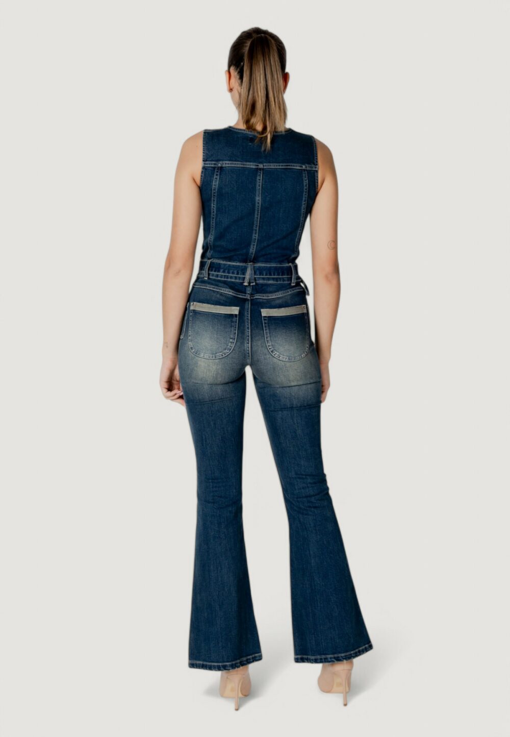 Salopette pantaloni Desigual DENIM_CARRINGTON Blue Denim Scuro - Foto 4