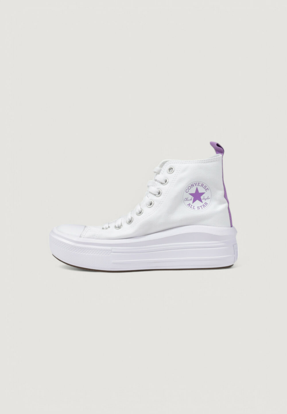 Sneakers Converse CHUCK TAYLOR ALL STAR MOVE Bianco - Viola - Foto 3