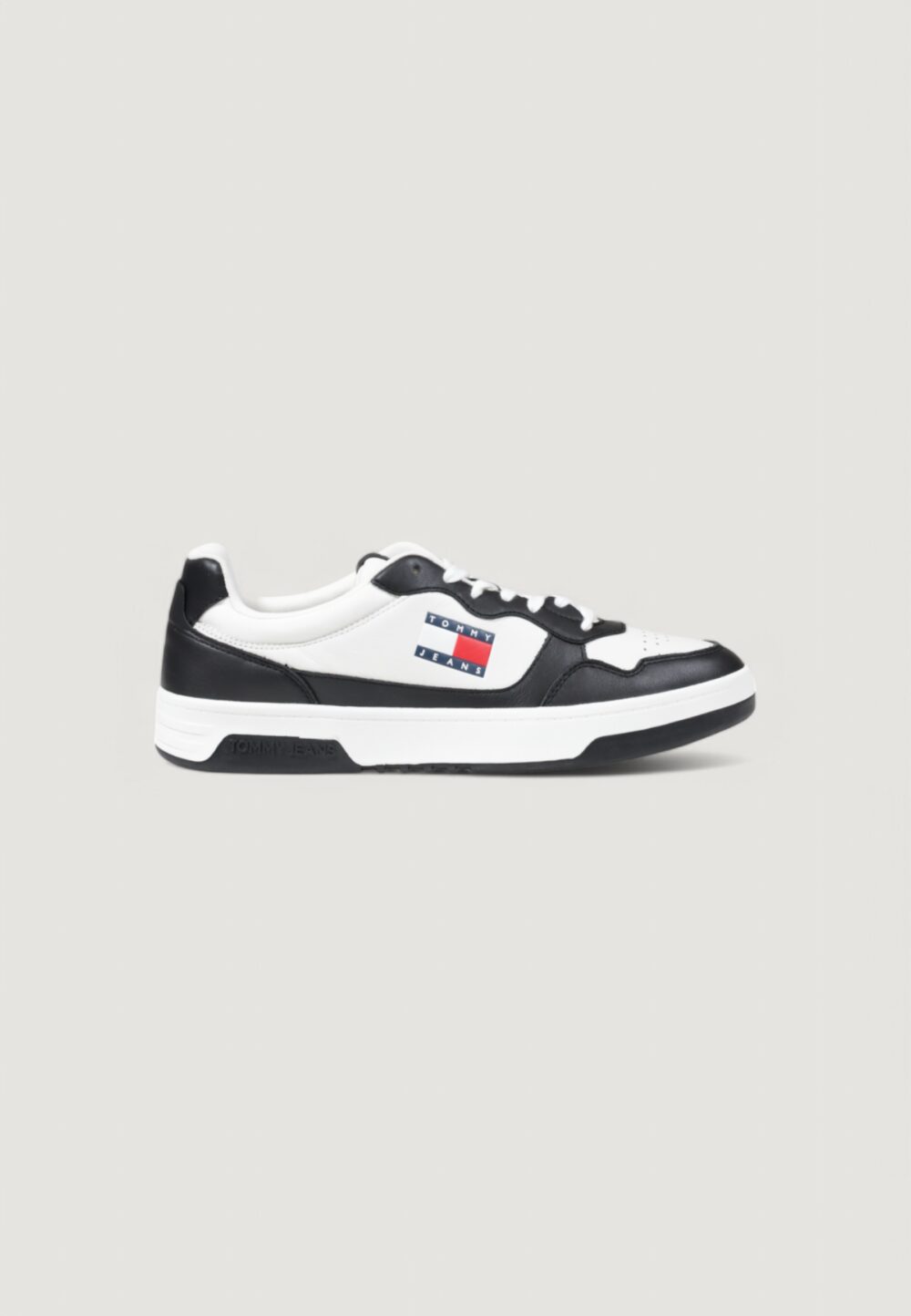 Sneakers Tommy Hilfiger Jeans TMJ CUPSOLE LEATHER ESS Bianco - Nero - Foto 1