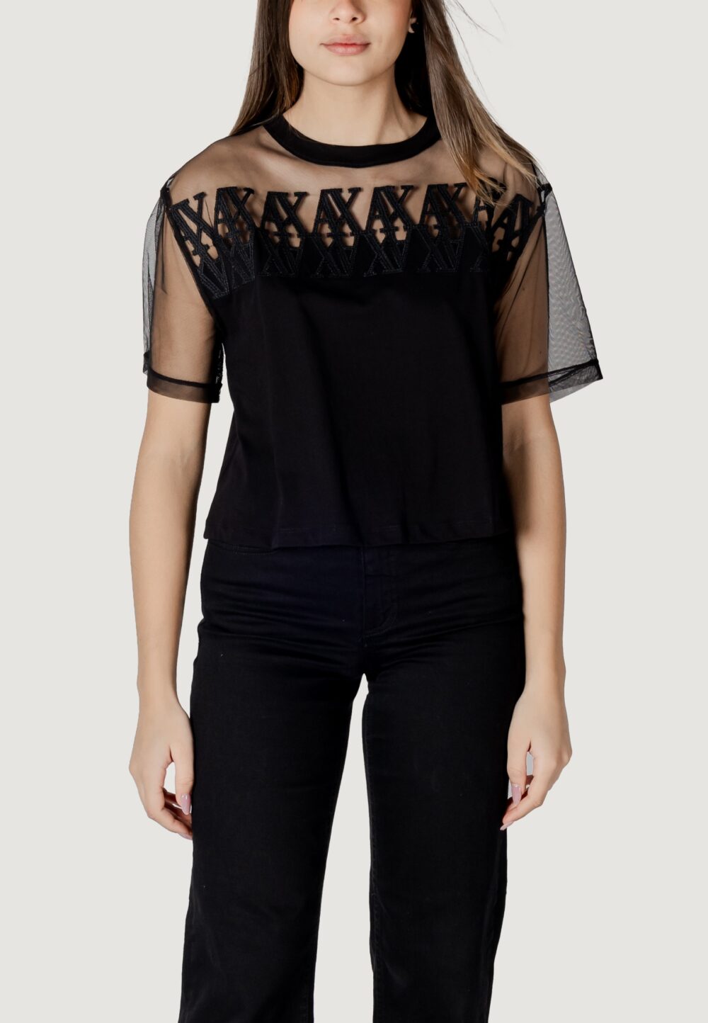 T-shirt Armani Exchange  Nero - Foto 3