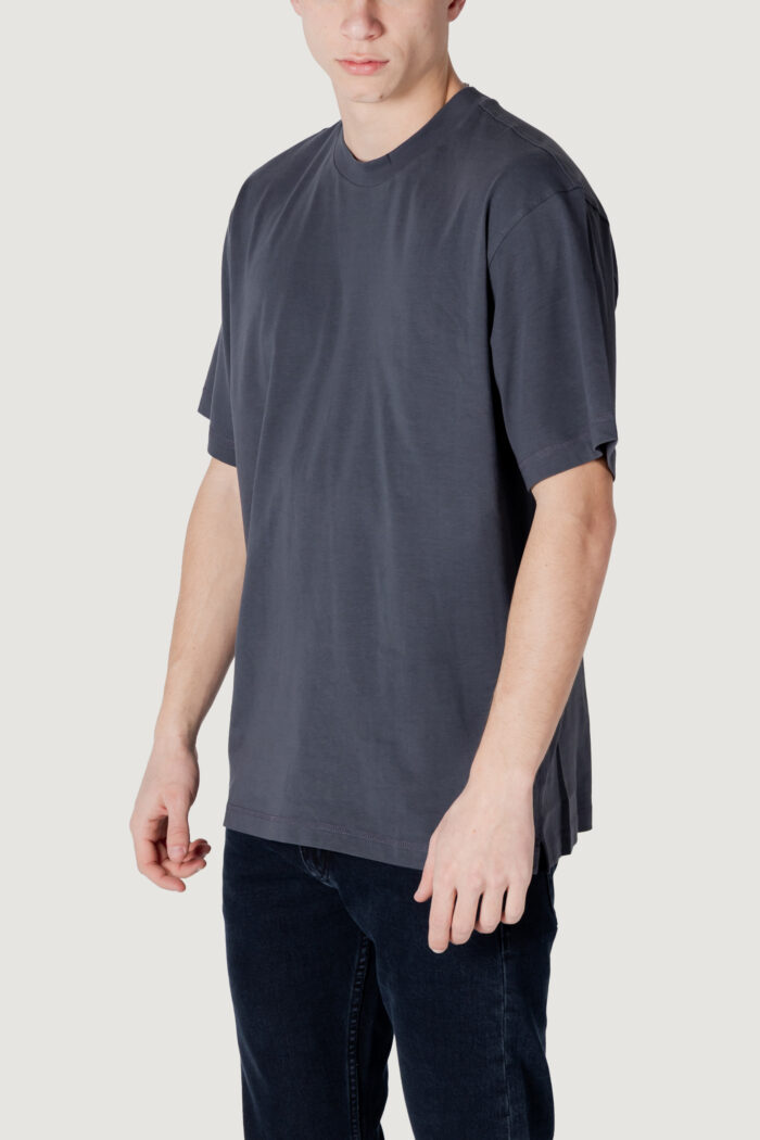 T-shirt Calvin Klein WOVEN LABEL RELAXED Antracite