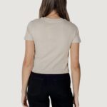 T-shirt Calvin Klein Jeans MONOLOGO BABY Beige chiaro - Foto 5