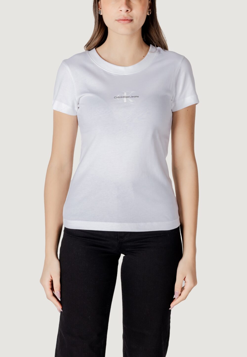 T-shirt Calvin Klein Jeans MONOLOGO TEE Bianco - Foto 5