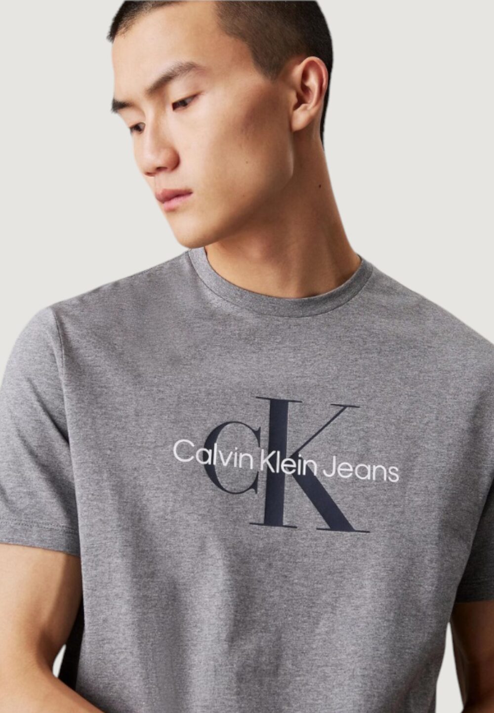 T-shirt Calvin Klein Jeans SS HERO MONOGRAM TEE Grigio - Foto 2