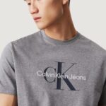 T-shirt Calvin Klein Jeans SS HERO MONOGRAM TEE Grigio - Foto 2