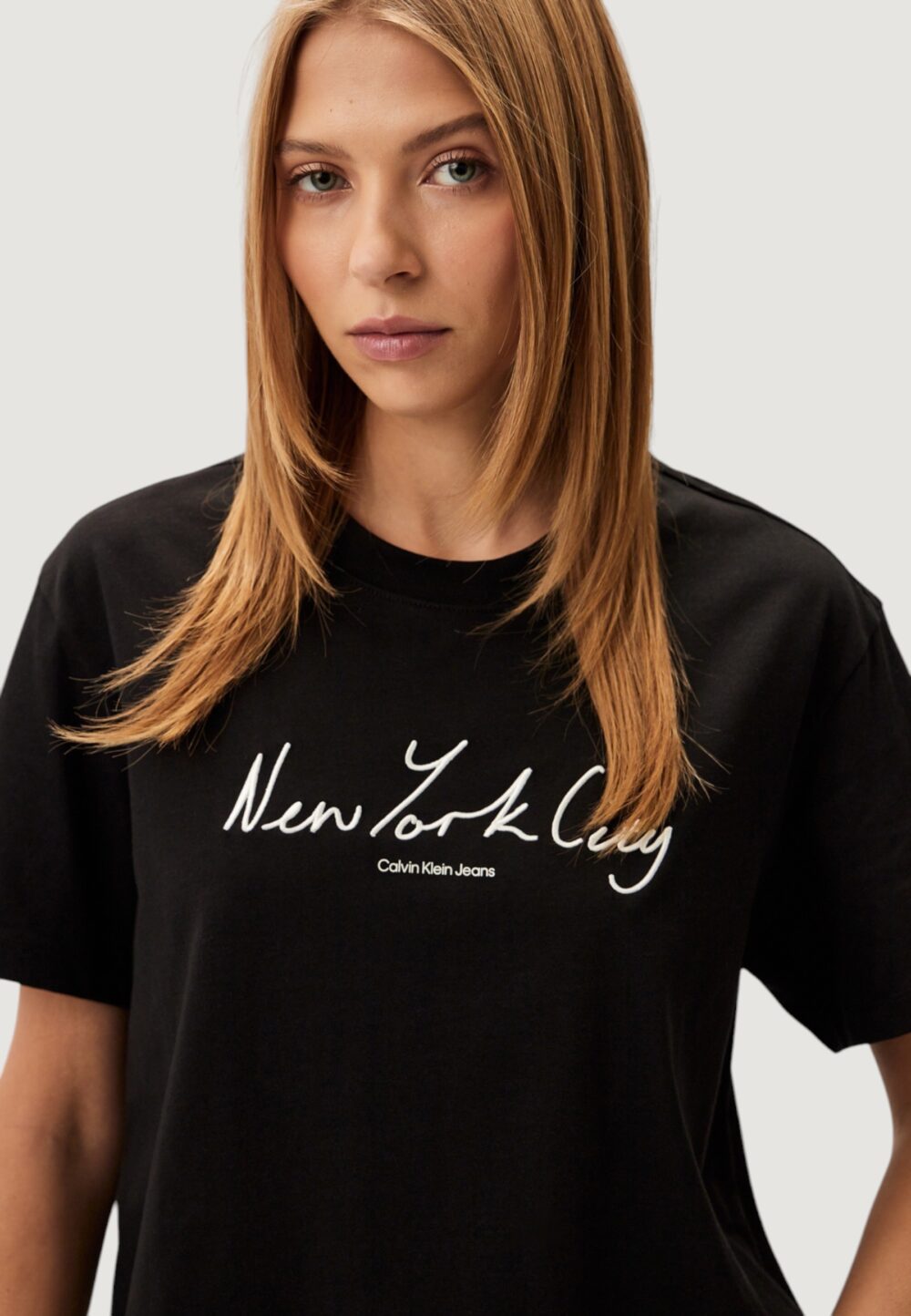 T-shirt Calvin Klein Jeans EMBROIDERED NYC RELA Nero - Foto 2