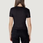 T-shirt Calvin Klein Jeans WOVEN LABEL RIB Nero - Foto 4