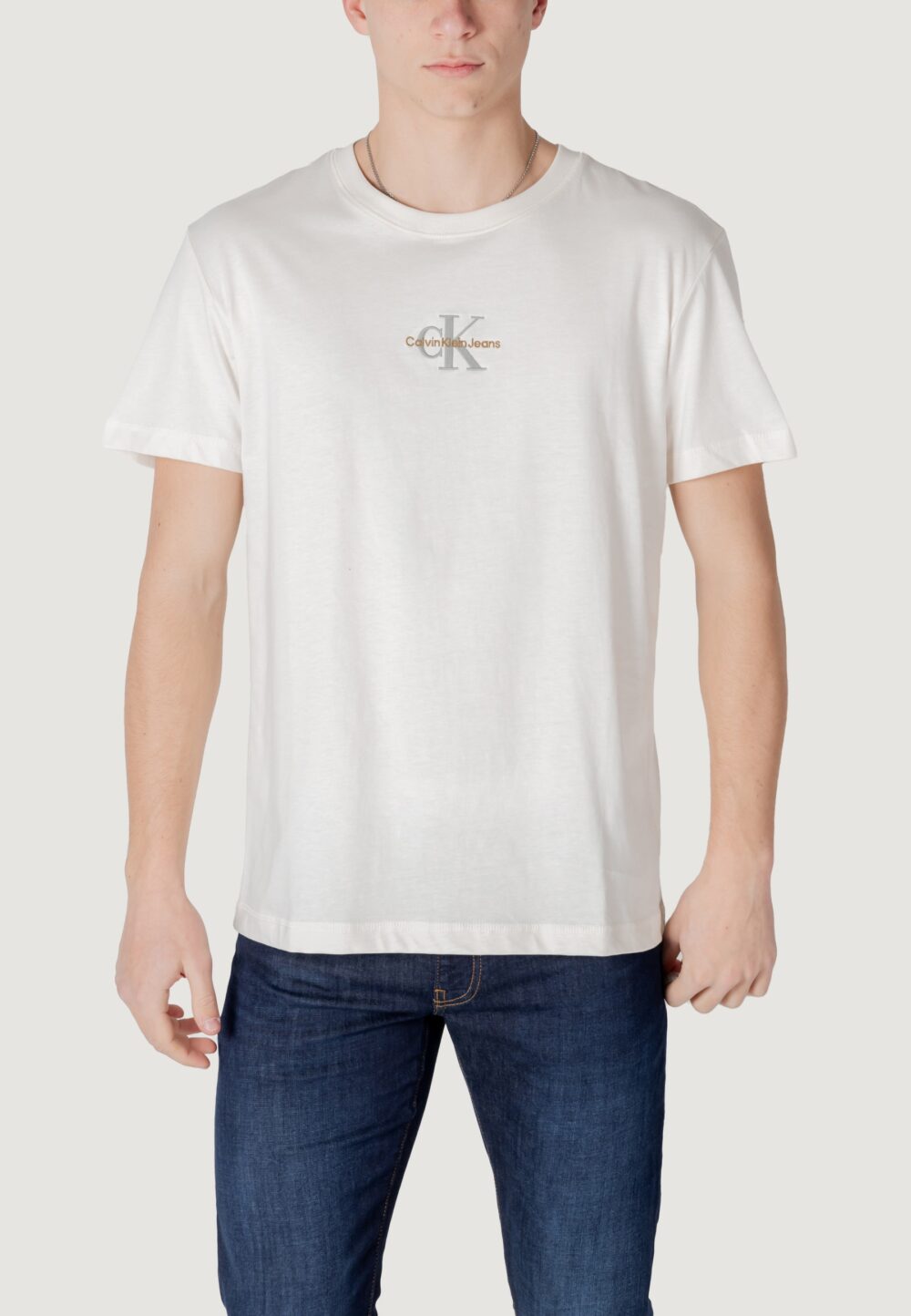 T-shirt Calvin Klein Jeans MONOLOGO TEE Panna - Foto 1