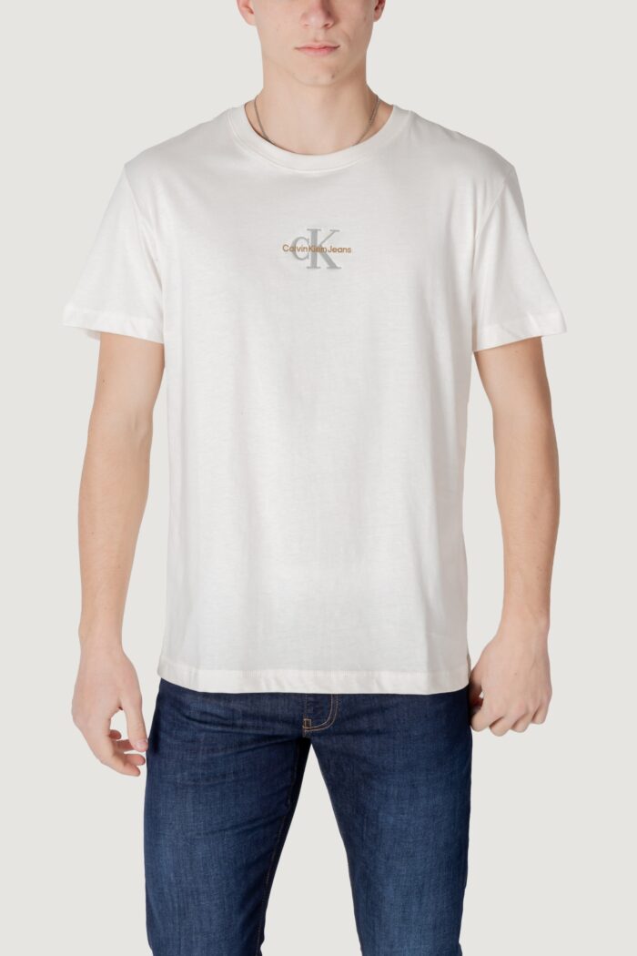 T-shirt Calvin Klein MONOLOGO TEE Panna