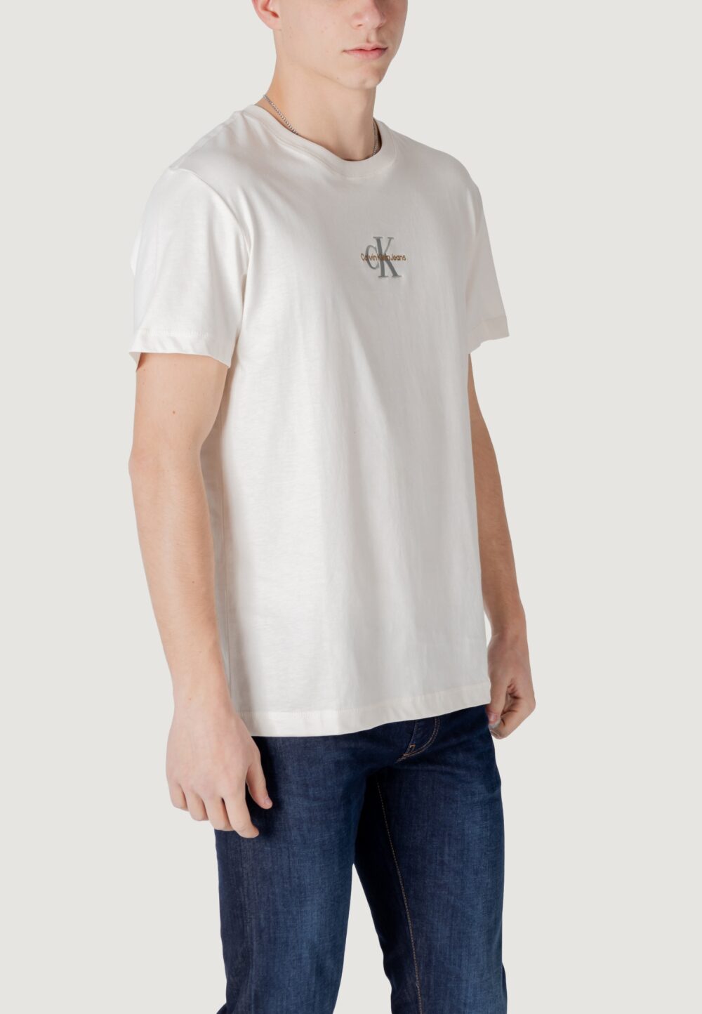 T-shirt Calvin Klein Jeans MONOLOGO TEE Panna - Foto 3