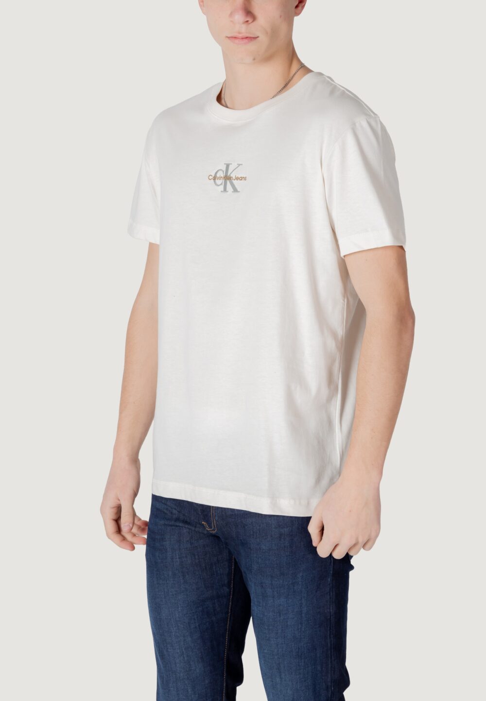 T-shirt Calvin Klein Jeans MONOLOGO TEE Panna - Foto 4