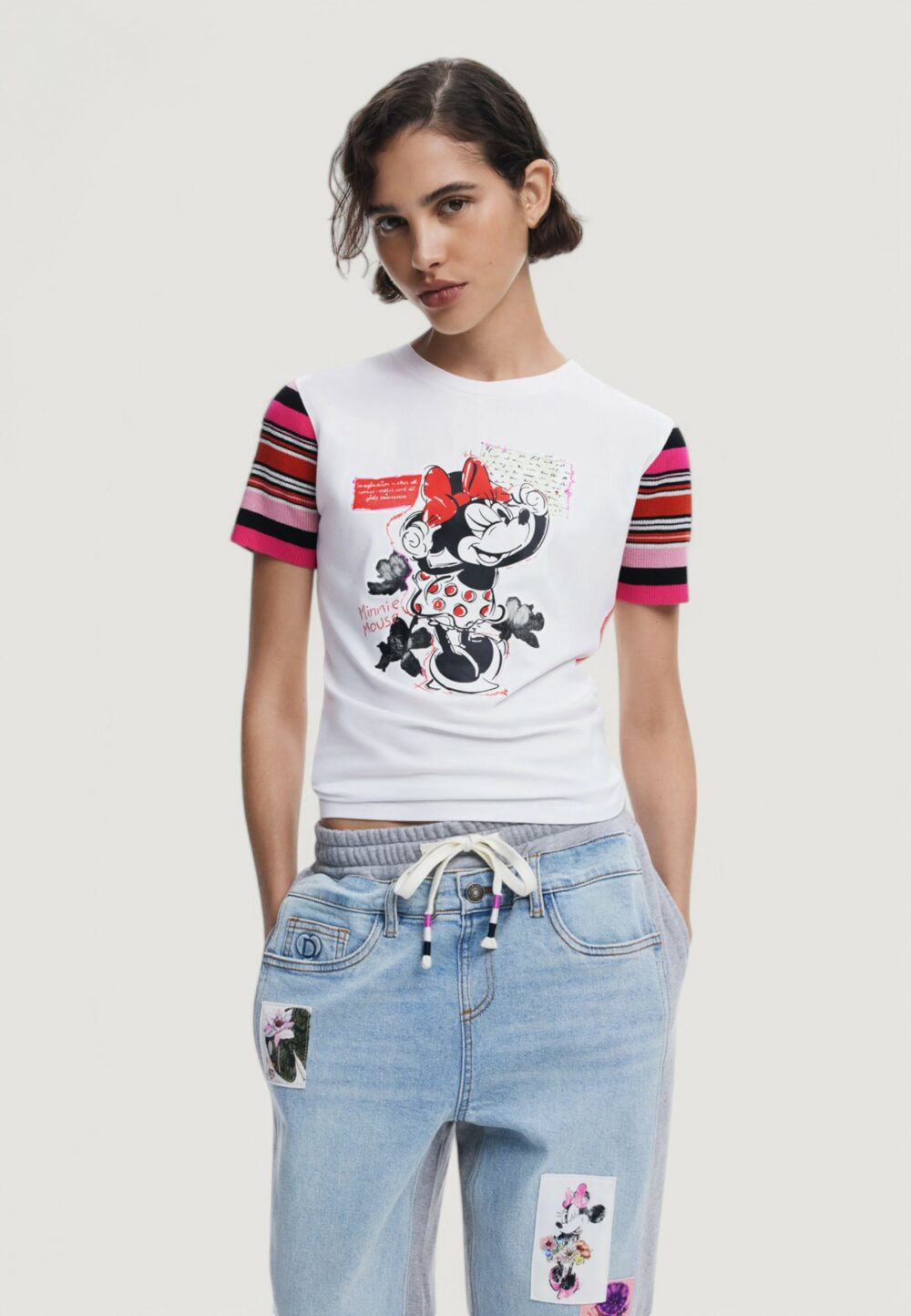 T-shirt Desigual TS_MINNIE Bianco - Foto 1