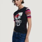 T-shirt Desigual TS_MINNIE Nero - Foto 1