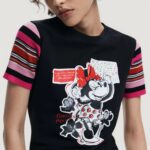 T-shirt Desigual TS_MINNIE Nero - Foto 3