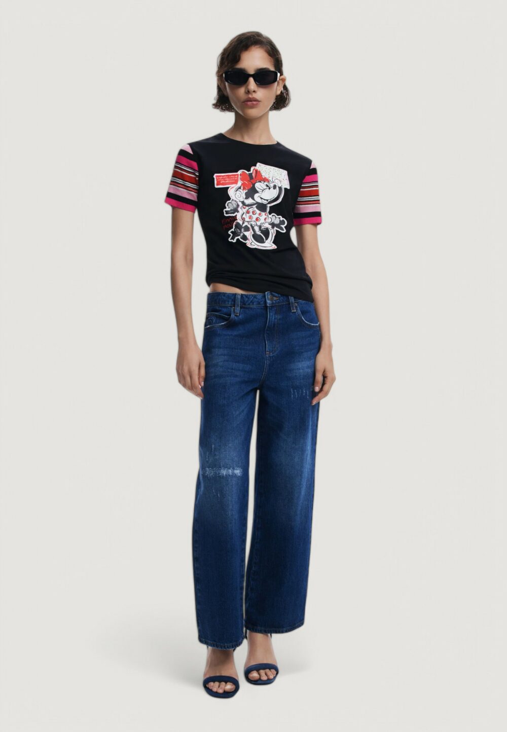 T-shirt Desigual TS_MINNIE Nero - Foto 4