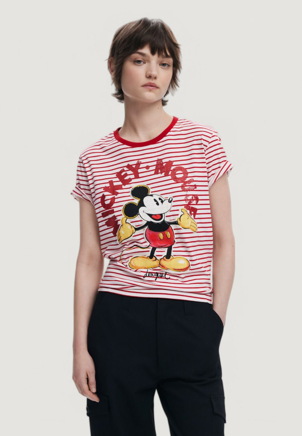 T-shirt Desigual TS_MICKEY MOUSE Rosso - Foto 1