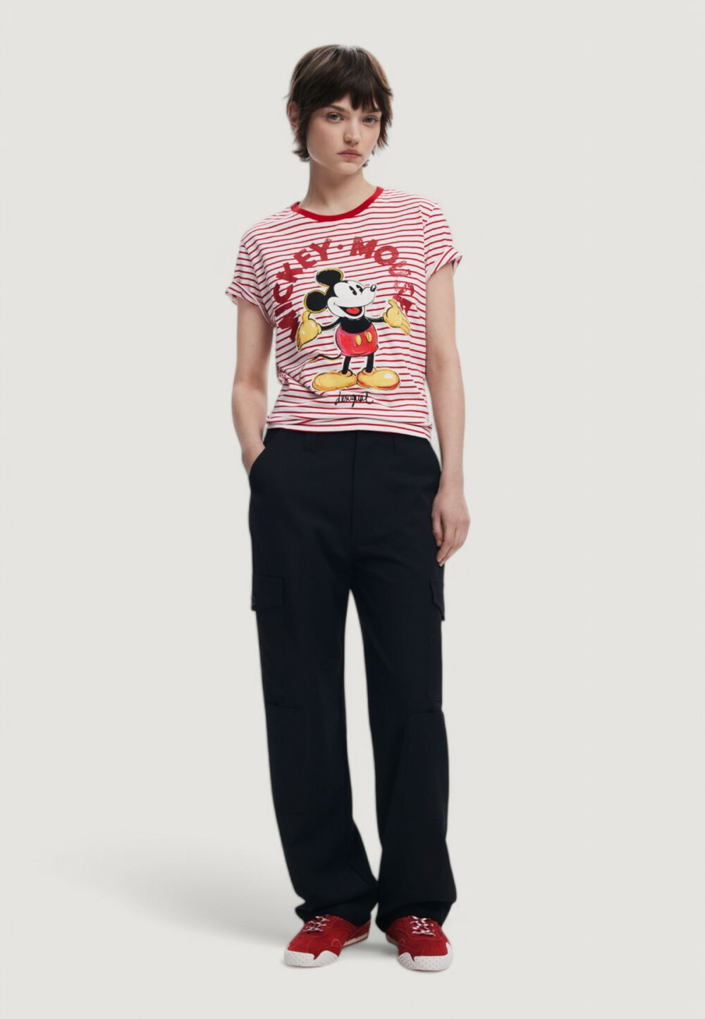 T-shirt Desigual TS_MICKEY MOUSE Rosso - Foto 4