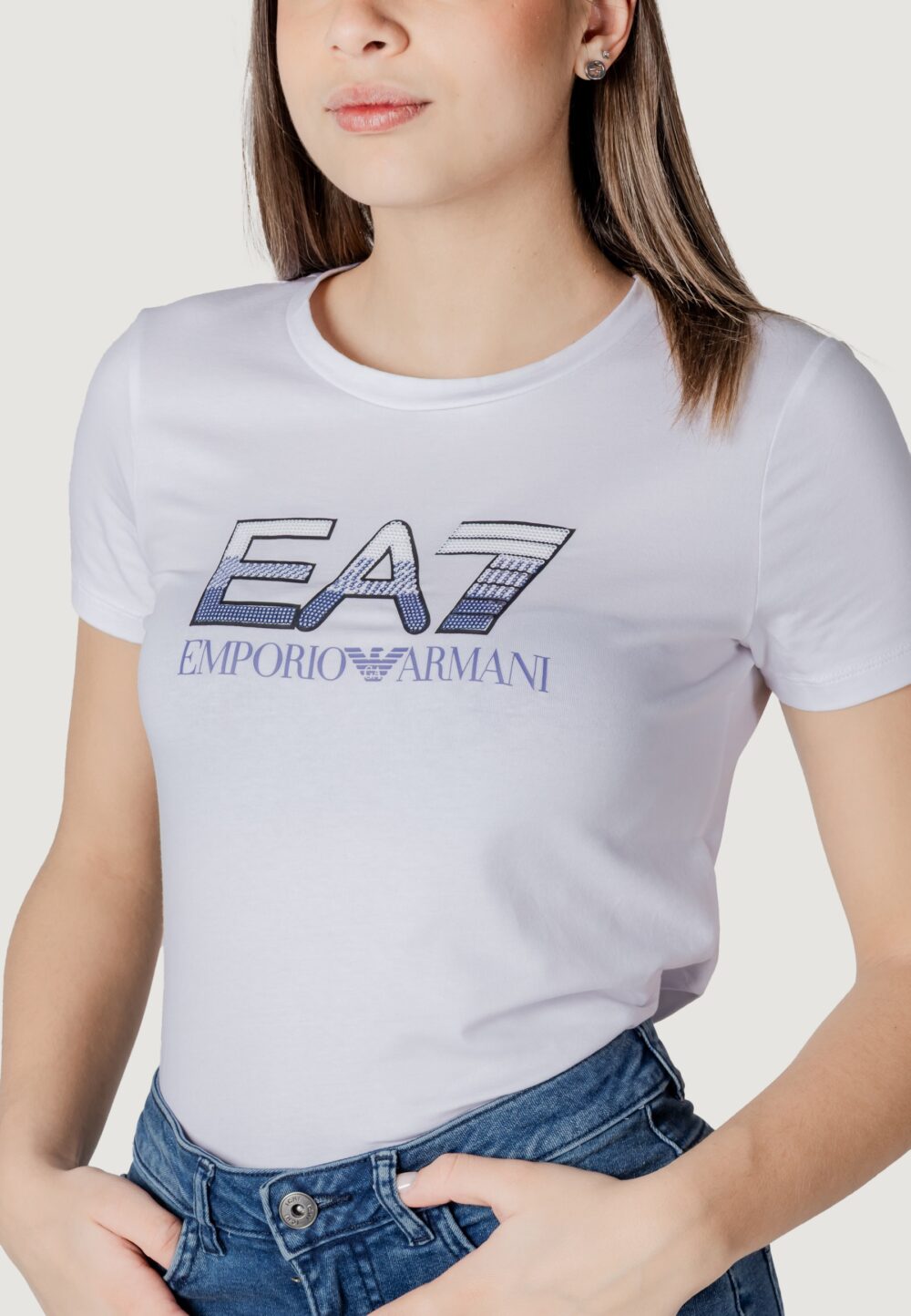 T-shirt EA7  Bianco - Foto 2