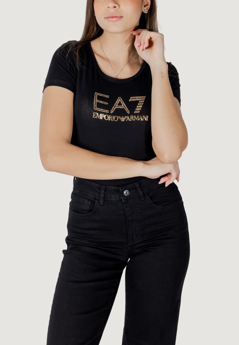 T-shirt EA7  Black gold - Foto 1