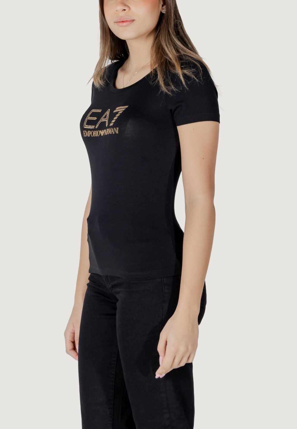 T-shirt EA7  Black gold - Foto 4