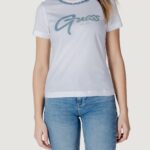 T-shirt Guess CN SS JEANS CHAIN TE Bianco - Foto 1