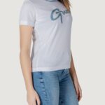 T-shirt Guess CN SS JEANS CHAIN TE Bianco - Foto 2