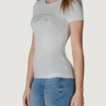 T-shirt Guess CN SS LOGO LACE TEE Celeste - Foto 4