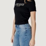 T-shirt Guess CN SS CROPPED WASHED Nero - Foto 2