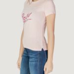 T-shirt Guess CN SS LOVE TRIANGLE Rosa - Foto 2